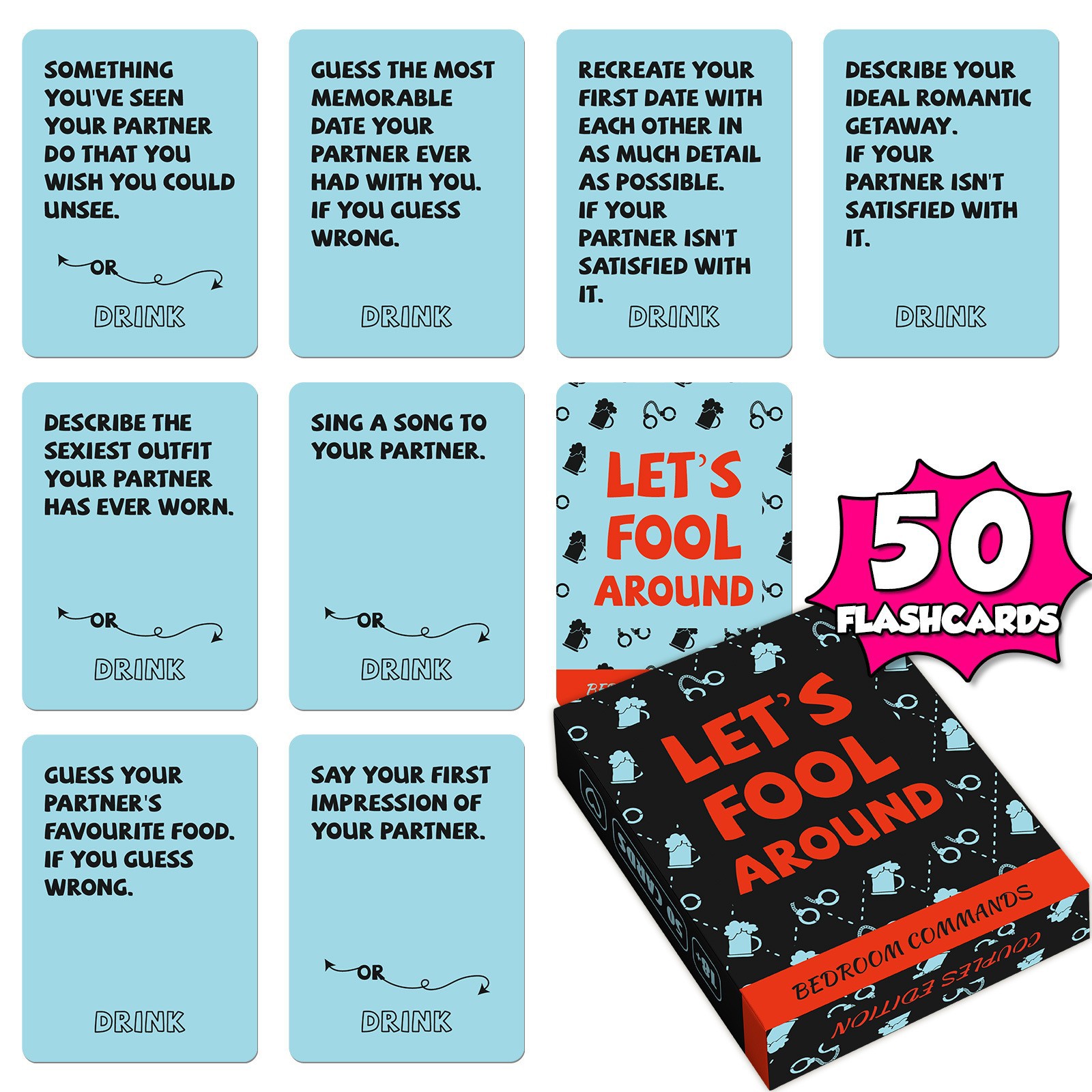 Party Games Questions And Answers - 50 Adet Çift İçki İçme Oyunu