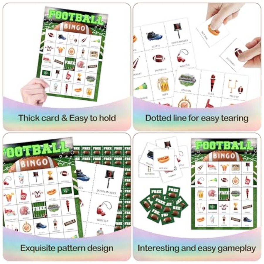 Futbol Partisi Bingo Oyun Kart - Party Games For Adults Large Group incelemesi ve fiyatı